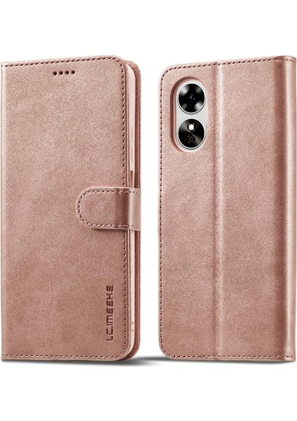 Oppo A17/A17K Kart Yuvaları Cüzdan Için Kılıf Tutucu ile Buzağı Doku Flip (Yurt Dışından)
