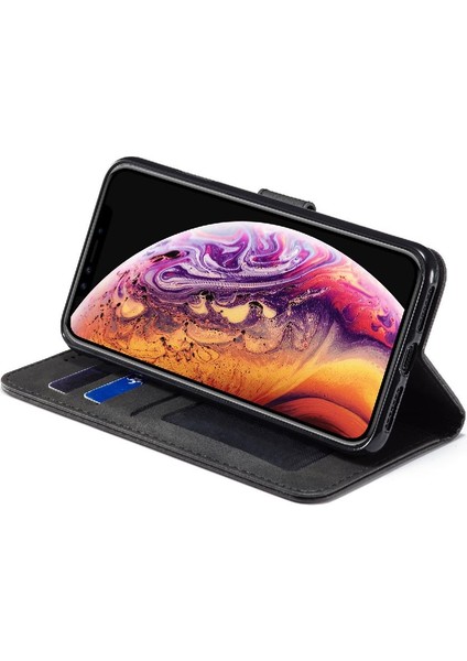 Tutucu ile iphone Xs Max Buzağı Doku Yatay Çevir Deri (Yurt Dışından)