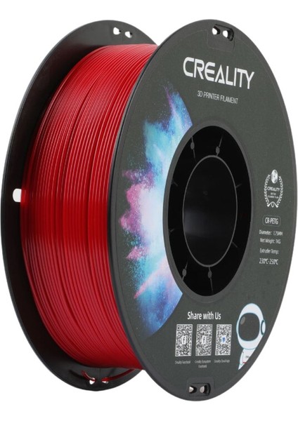 Creality Cr-Petg Kırmızı Filament 1.75MM 1kg