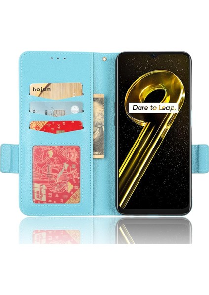 Realme 9i 5g Cüzdan Manyetik Pu Deri Yan Toka Kart Yuvaları Için Kılıf (Yurt Dışından) modelleri