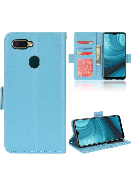 Oppo A7 Için KILIF/A5S/A12 Kart Yuvaları Tutucu Manyetik Cüzdan Pu Deri Yan (Yurt Dışından)