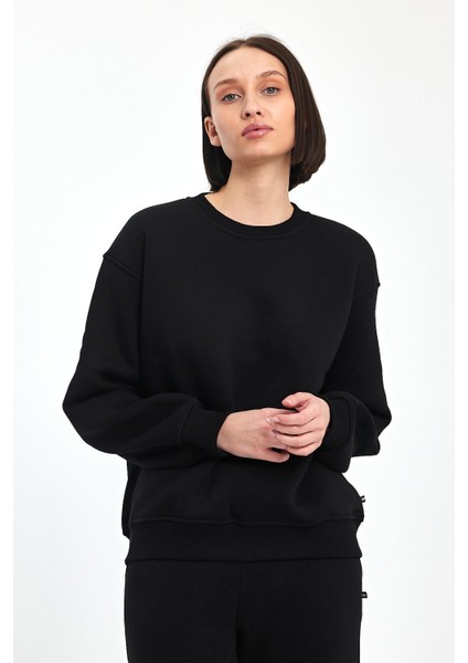 Bisiklet Yaka Sweatshirt