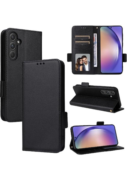Samsung Galaxy Case 5g Yan Toka Pu Deri Manyetik Cüzdan Kart (Yurt Dışından)