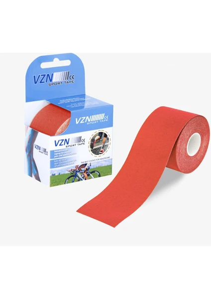 Sporttape Kırmızı Kinezyo Bandı Sporcu Kas Bandı 5cmx5mt