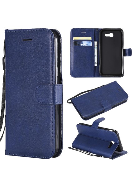 Samsung Galaxy J3 2017 Için Flip Case Kart Yuvası ile Yüksek Kaliteli Deri (Yurt Dışından)