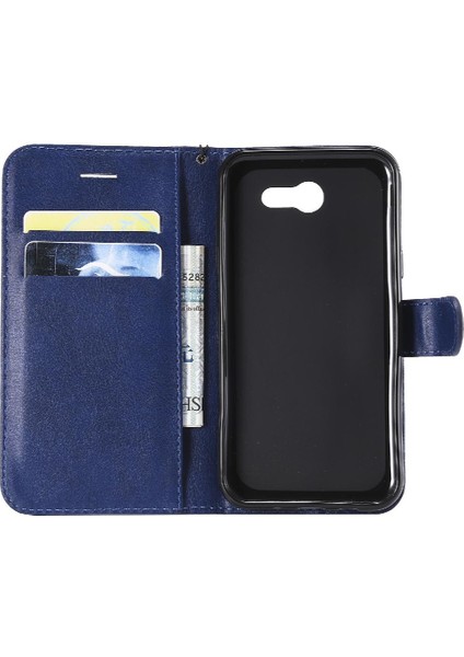 Samsung Galaxy J3 2017 Için Flip Case Kart Yuvası ile Yüksek Kaliteli Deri (Yurt Dışından)