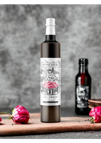 Doğal Fermantasyon Gül Sirkesi 500ml.