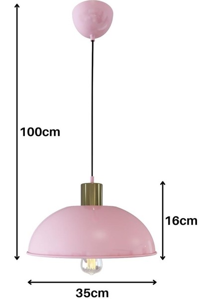 Piatto Pembe Gold Metal Avize, Retro Salon Avize, Mutfak Avize, Sarkıt Aydıtlanma, Salon Avizesi