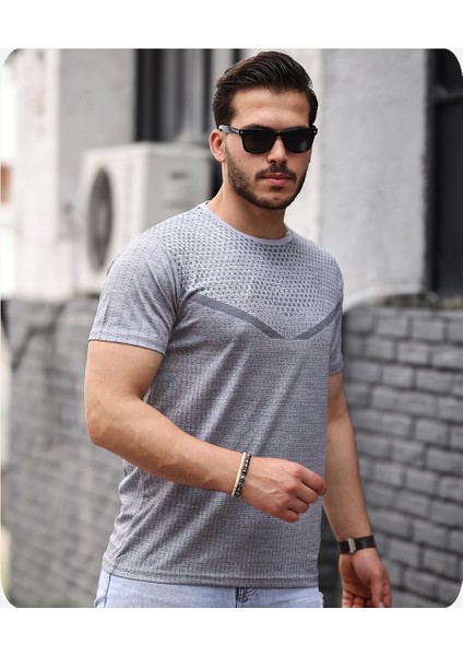 Mens Style Mikro Desenli Sıfır Yaka Tişört fiyatları