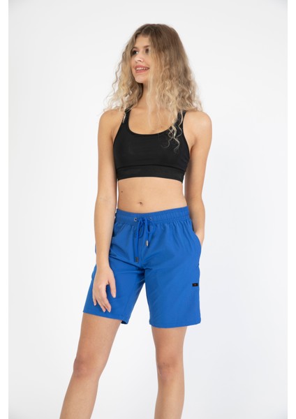 Kadın Siyah Düz Renk Iki Yan Cepli Uzun Boy Mayo Deniz Şortu fiyatları