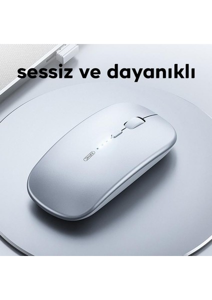 2.4g Şarj Edilebilir Süper Sessiz Ultra Ince Mouse, Windosw, Linux, Mac Os Uyumlu Mouse