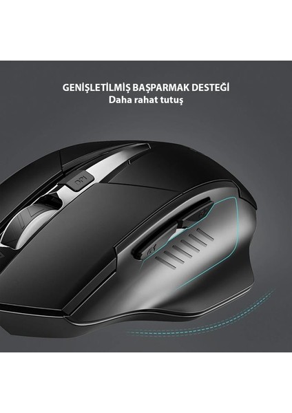 2.4g 500MAH Şarj Edilebilir Süper Sessiz Gaming, Oyuncu Mouse, Ergonomik Tasarımlı Mouse