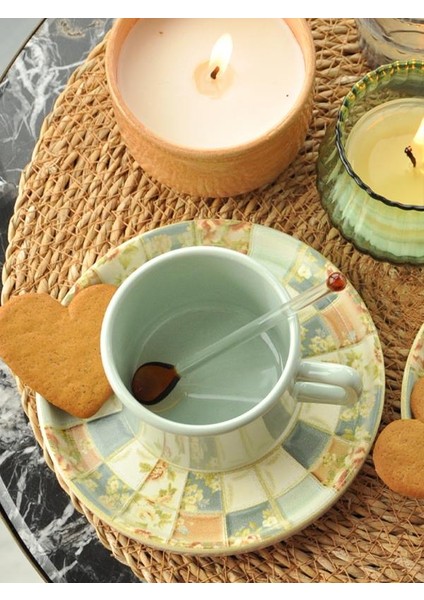 Cera'n 2'li Double Çay Fincan Yeşil Mint 180 ml
