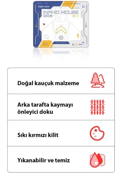 25X30CM Kauçuk Kalın Kaymaz Tabanlı Mouse Pad Yıkanabilir Bilim Kurgu Temalı Mouse Pad