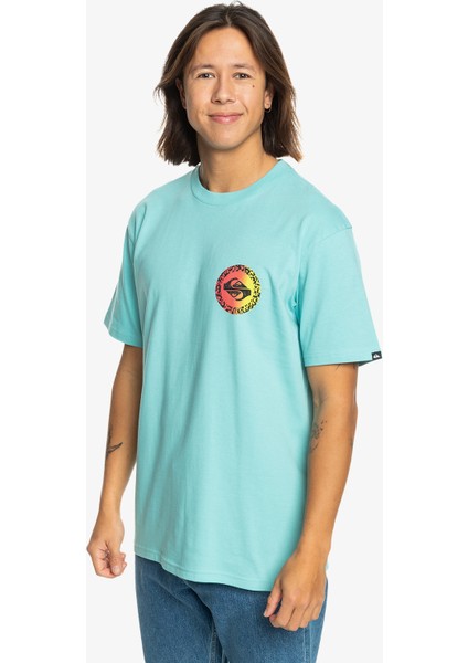 Long Fade Erkek Mavi Günlük T-SHIRT.18614