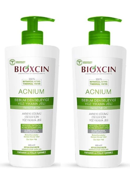 Acnium Sebum Dengeleyici Yüz Yıkama Jeli 2 x 500 ml