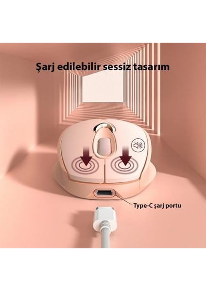 Icon Şarj Edilebilir 2.4g Kablosuz Mouse 3 Ayarlanabilir Dpı 500 Mah Sessiz Kablosuz Mouse