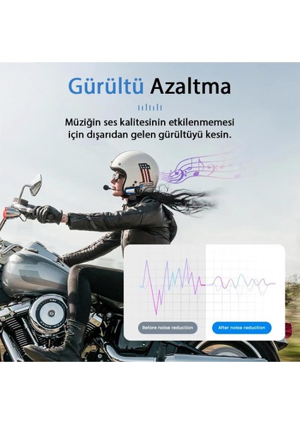 NR95 BT31 Motosiklet Kask Intercom Bluetooth Kulaklık Gürültü Azaltma IP67 Su Geçirmez Ledli