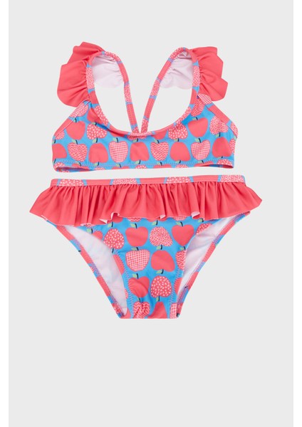 Nany 50+ Upf Uv Korumalı Fırfırlı Bikini Kız Çocuk Bikini SB2411000103