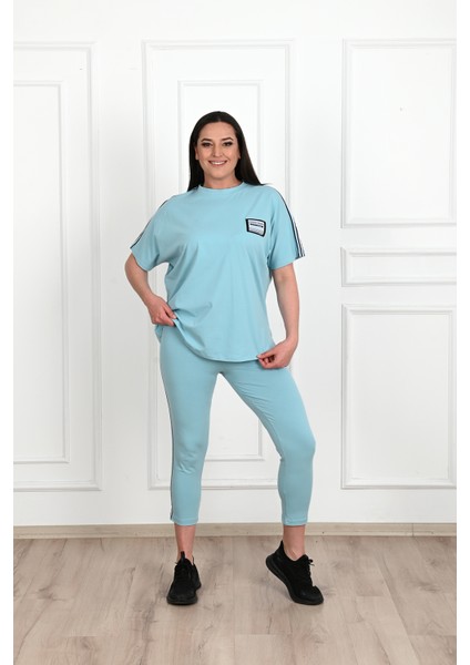 Kadın Büyük Beden Taytlı Takım 3697-23