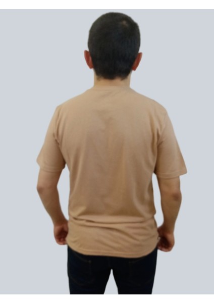 Erkek Sport Sıfır Yaka Bisküvi Tişört modelleri