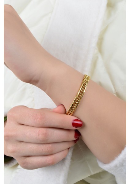 22 Ayar Altın Süzme Dallas Bileklik 6 gr Cartier Modeli Şık Tasarım