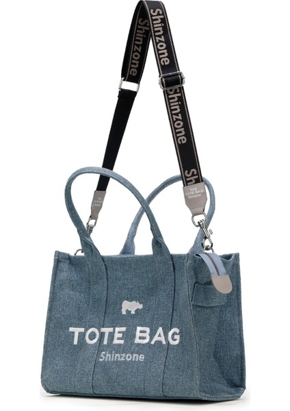 Kadın Soft Tote Bag Kanvas Turkuaz Çanta modelleri