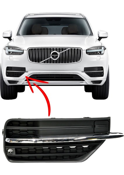 Volvo XC90 Ön Tampon Sis Kapağı Kromlu Sağ 2015 2016 2017 2018