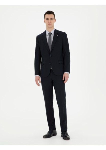 Erkek Lacivert Slim Fit Takım Elbise 50294744-VR033