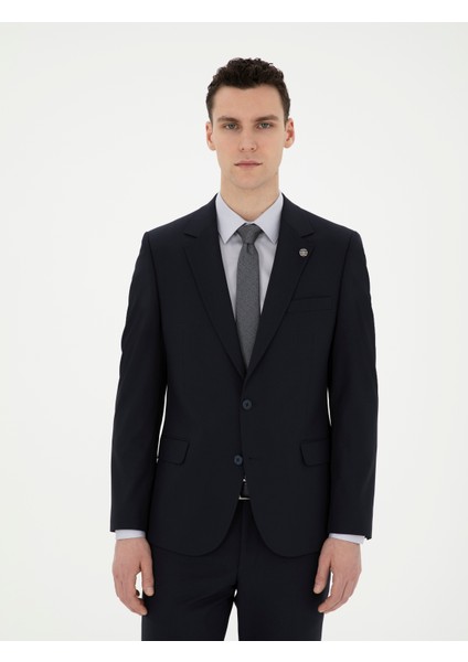 Erkek Lacivert Slim Fit Takım Elbise 50294744-VR033 fırsatları