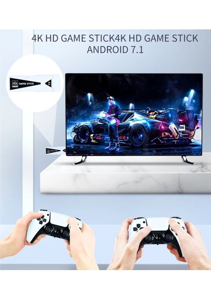 GT68 Game Tv Stick Android Tv Stick 4K Ultra Hd 10000+ Games Retro Taşınabilir Arcade Video Oyunu Konsolu 2.4g Wireles Android 7.1