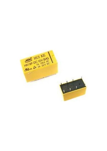 HK19F DC12V Shg Röle 8 Pin x 1 Adet  (RF021)