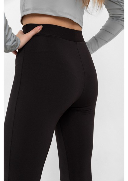 Warm Bootcut Geniş Paça Lastikli Şardonlu Kışlık Dalgıç Kadın Pantolon