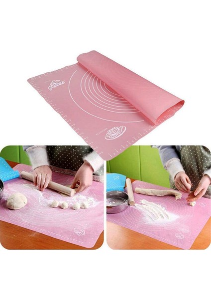 Kaymaz Slikon Pişime Matı Hamur Açma Matı 40-50 cm Ölçülü Pasta Pizza Hamur Pedi fiyatları