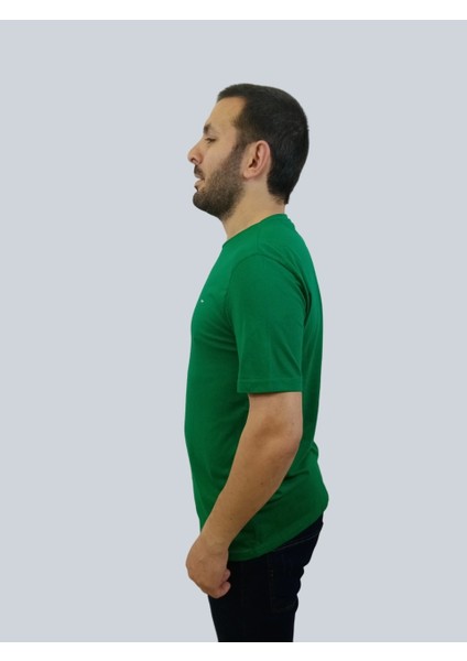 Erkek Sport Sıfır Yaka Yeşil Tişört fiyatları