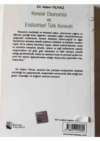 Kenevir Ekonomisi ve Endüstriyel Türk Keneviri