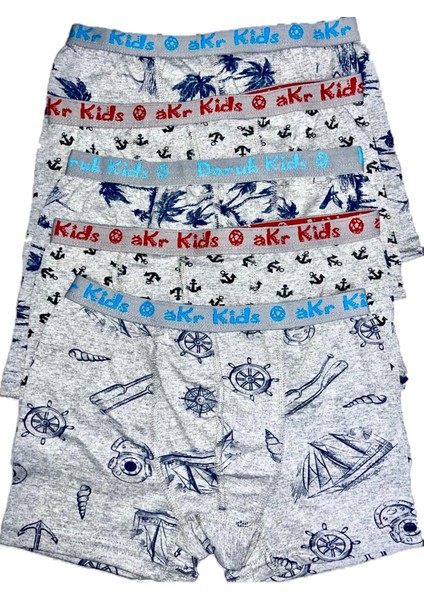 Erkek Çocuk Likralı Desenli Boxer 5li Paket fiyatları
