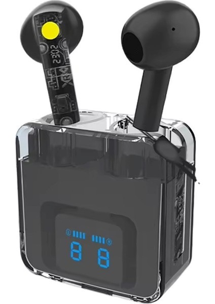 F08 Dijital Şarj Göstergeli Şeffaf Tasarımlı Tws Bluetooth Kulaklık fırsatları