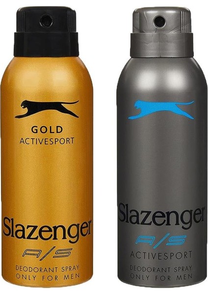 Activesport Gold Erkek Deodorant 150ML + Slazenger Activesport Mavi Erkek Deodorant 150ML 2li Set