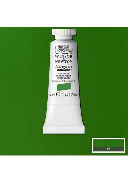 Winsor & Newton Designer's Gouache 14ML Sap Green 599 S.2