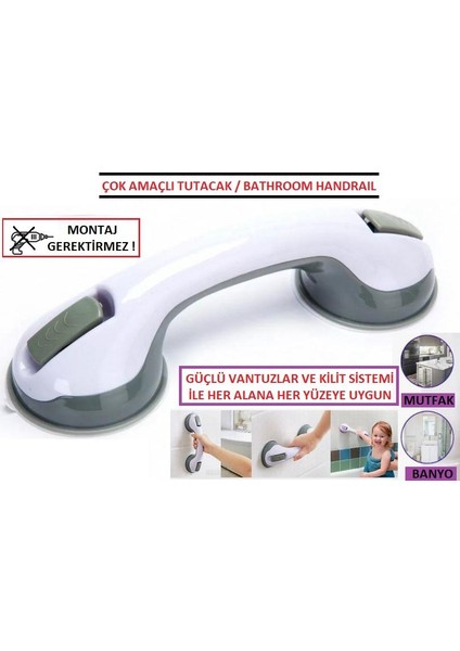 Bathroom Handrail Düşme Kayma Engelleyici Kulp Banyo Tutacağı Çok Amaçlı Mutfak Tuvalet Tutunma Tutamaç