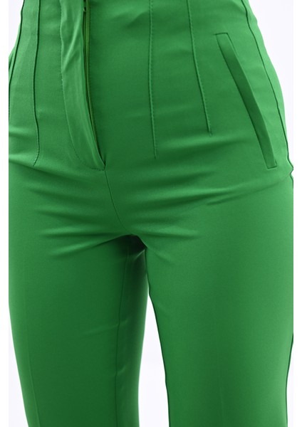 Kadın Yüksek Bel Krep Kumaş Pantolon 6110-23 indirimleri