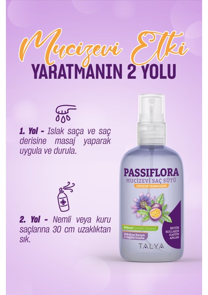 Hızlı Saç Uzatma Etkili Set (Passiflora Mucizevi Saç Sütü + Biotin Gıda Takviyesi)