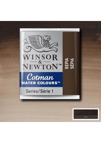 Cotman Sulu Boya Yarım Tablet Sepia 609