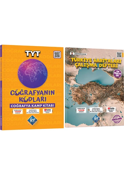 Kr Akademi Yayınları Coğrafyanın Kodları TYT Coğrafya Kamp Kitabı Ve Coğrafyanın Kodları Türkiye Haritaları Seti