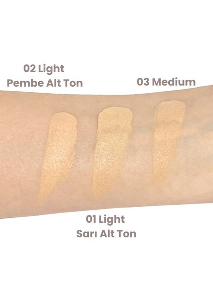 Yedek Refill Pata Cream 01 Light Sarı Alt Ton Krem Formda Yüksek Kapatıcı Fondöten & Concealer
