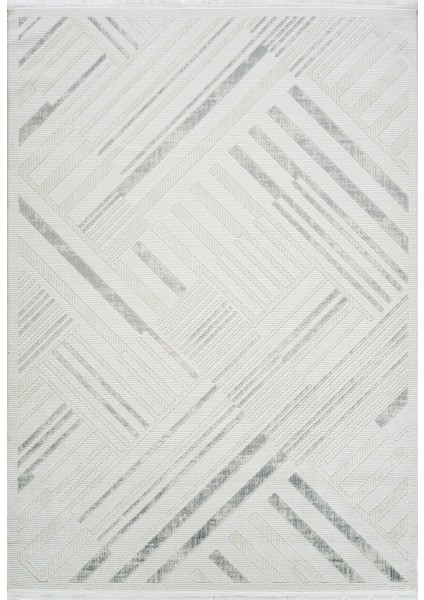 7/24 Elegante Lumina Grey 100x300 cm Salon Mutfak Halısı Yolluk Kilim