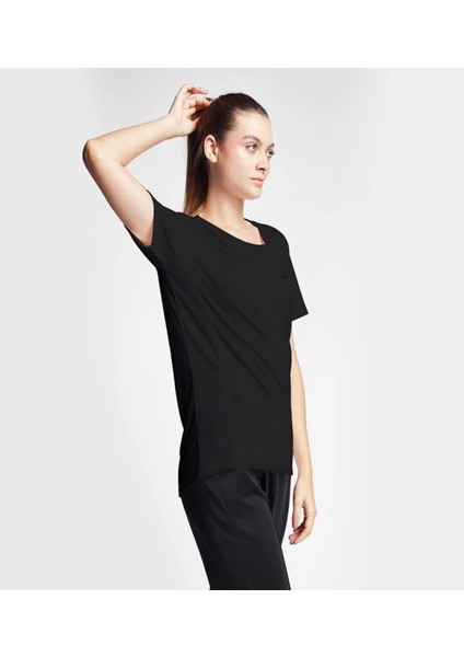 24S-2204-24B Kadın Kısa Kollu T-Shirt - Siyah fiyatları