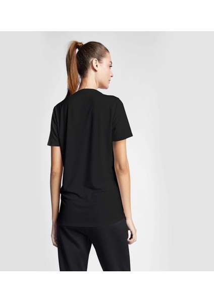 24S-2204-24B Kadın Kısa Kollu T-Shirt - Siyah fırsatları