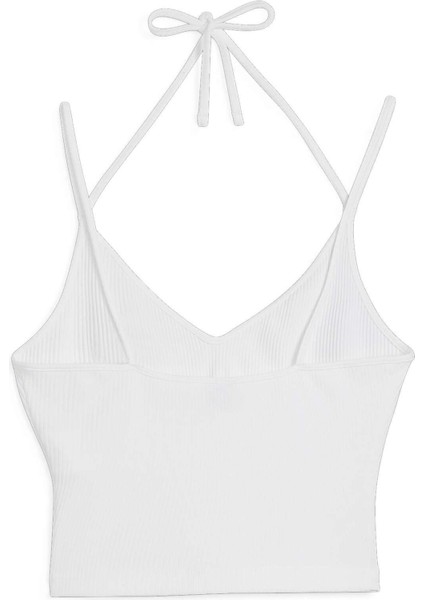 Kadın Puma White Puma Classıcs Ribbed Crop Top Beyaz Kadın Crop